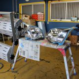 トヨタアルファードヘッドライトクリア修復塗装　広島市個人様